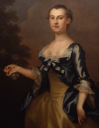 John Wollaston, portrait of Martha Dandridge Custis, oil on canvas